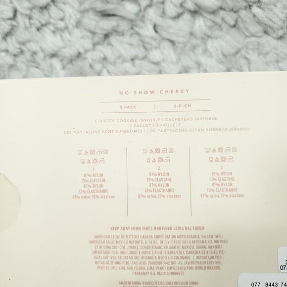 Aerie No Show Cheeky Underwear Panties Size Small 3 Pack Green - Picture 3 of 6